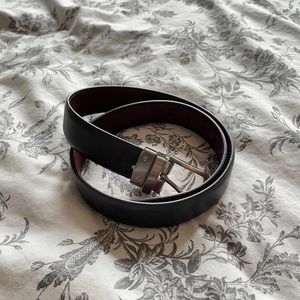 Chaps Black Synthetic Leather Belt Size 26-28